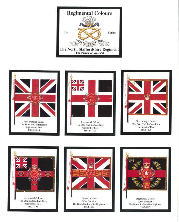 The North Staffordshire Regiment (the Prince of Wales's) 1st Series - 'Regimental Colours' Trade Card Set by David Hunter